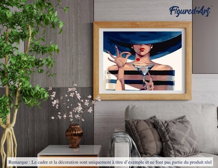Peinture par Numéro Figured'Art - l'heure de l'Apéritif - Kit de Loisir Créatif DIY Numéro d'Art Complet - 40x50cm sans châssis en bois
