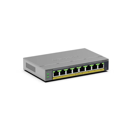 Switch Netgear Easy Smart - Métal - GS108EP-100EUS - Gris - 15,8 x 10,2 x 2,7 cm