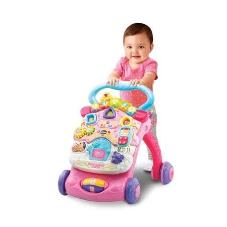 Trotteur Parlant En Vtech Super Trotteur Rose Pour Bébé De