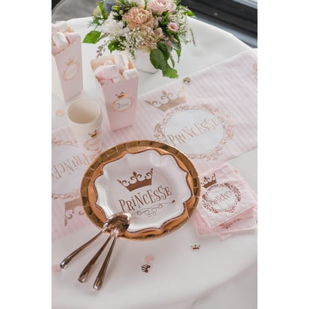 10 Assiettes Princesse Rose Gold