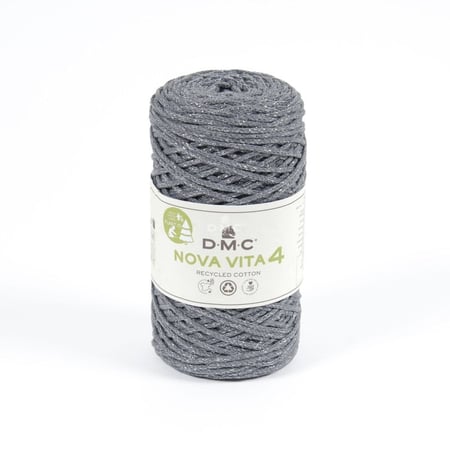 DMC - Fil Coton Recyclé Eco Vita Metallic 4mm Col. 12 gris