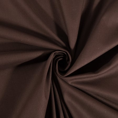 Tissu Coton uni Chocolat