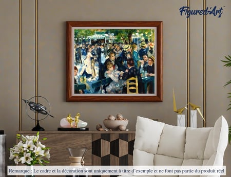 Peinture par Numéro Figured'Art - Bal du Moulin de la Galette Renoir - Kit de Loisir Créatif DIY Numéro d'Art Complet - 40x50cm sans châssis en bois