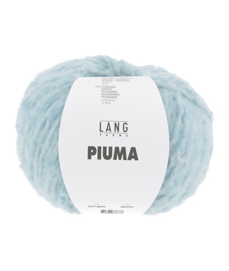 Pelote de laine et coton à tricoter PIUMA - Lang Yarns 21 Bleu