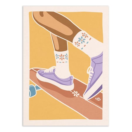 Affiche 50x70 cm - Skate feet - Art Rider