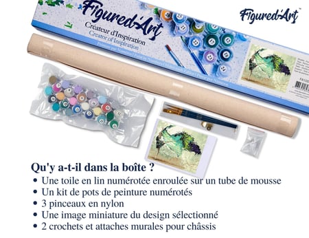 Peinture par Numéro Figured'Art - Ballerine Moderne - Kit de Loisir Créatif DIY Numéro d'Art Complet - 40x50cm sans châssis en bois