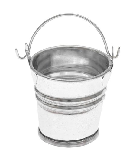 Seau en métal miniature, 4 x 4,5 x 4 cm pour le monde des lutins - Rico Design gris