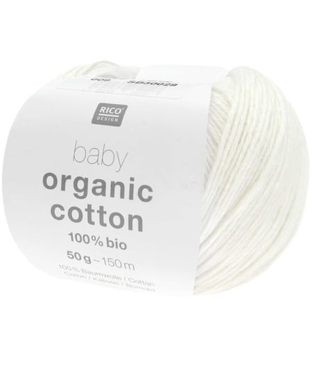Pelote de coton Baby organic cotton - 100% BIO - Rico Design 09 Blanc