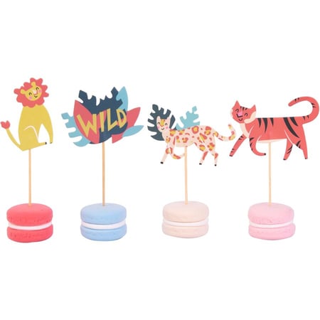Kit 24 Caissettes et Déco Cupcakes - Animaux de Safari