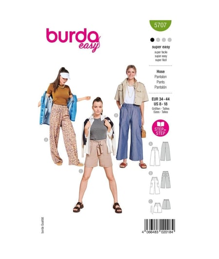 Patron Burda 5707 - Pantalon taille n°FR 34-44