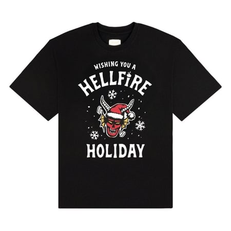 Stranger Things - T-Shirt Wishing You A Hellfire Holiday - Taille S - Brands In