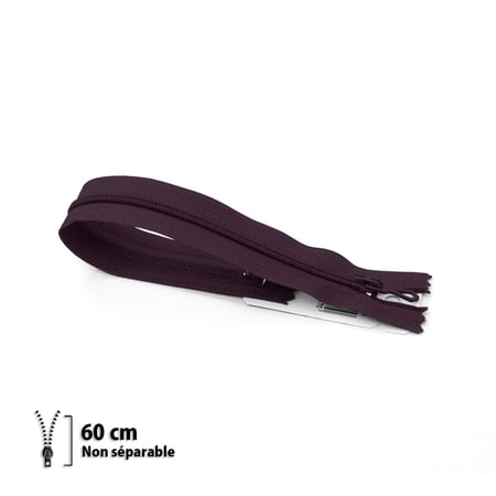 Fermeture éclair 60 cm Nylon 4mm