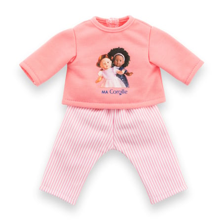 Pyjama Rose 2 pièces pour poupée ma Corolle
