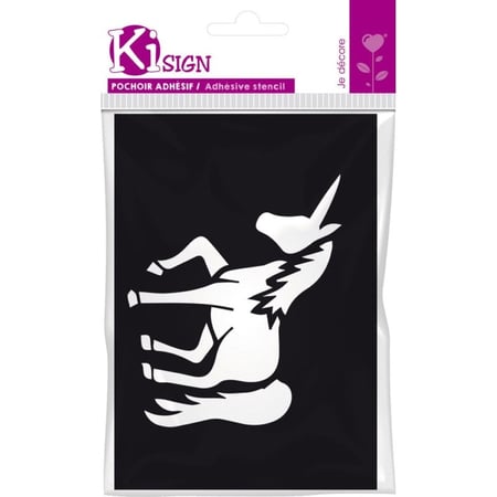 Ki-Sign - Pochoir adhésif Bébé Licorne 7x10 cm