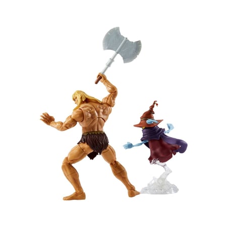 Maîtres de l'Univers : Revelation Masterverse 2022 - Figurines Deluxe Savage He-Man & Orko 18 c
