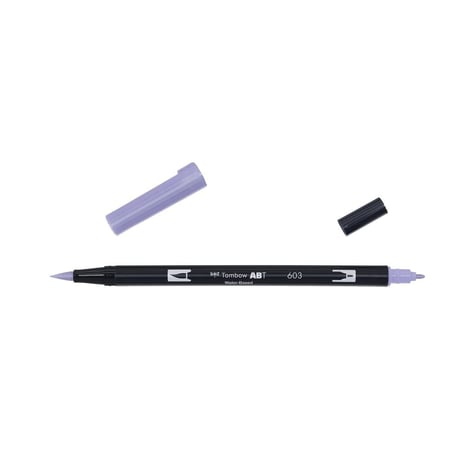 Lot 6 feutres à dessin double pointe - TOMBOW - Pervenche - ABT Dual Brush Pen