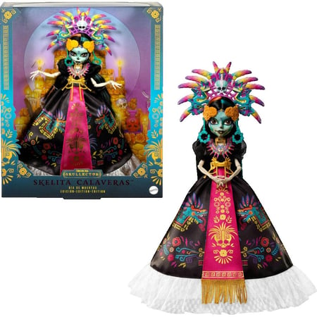 Figurine de collection Mattel Skelita Calaveras noire édition Día de Muertos