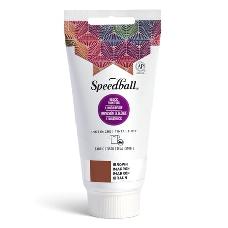 Encre brune pour tissu pour impression au bloc - Speedball