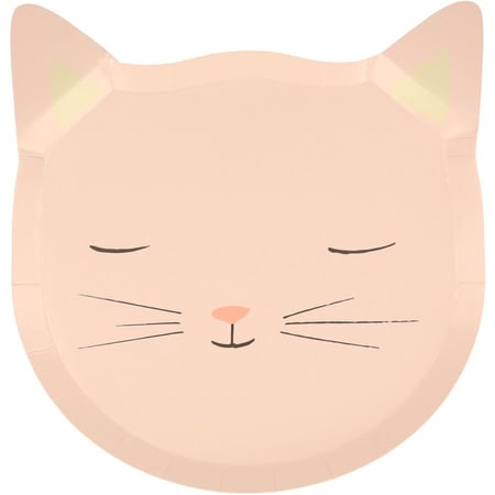 8 Assiettes Chat Pastel