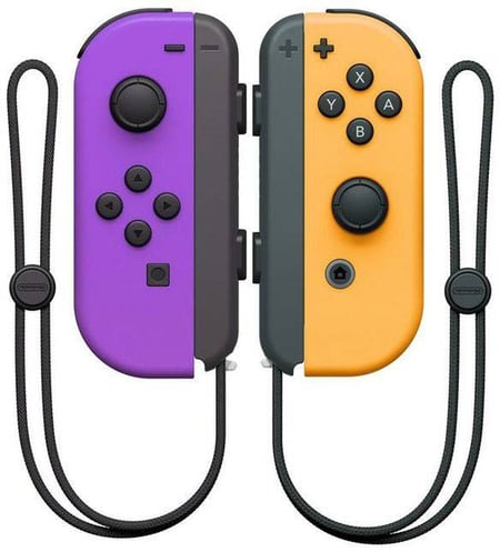 Paire de manettes Joy-Con Violet Néon & Néon Orange pour Nintendo Switch -  Manettes Switch