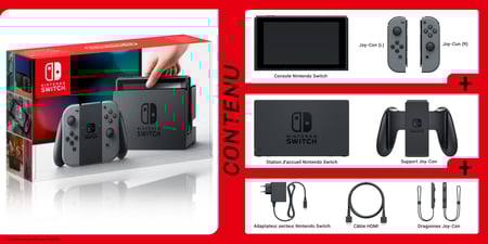 Nintendo Switch + paire de Joy-Con grise - Consoles Switch