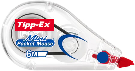 TIPP-EX Lot de 3 souris correctrices 8m avec capuchon Micro Twist bleu et  vert