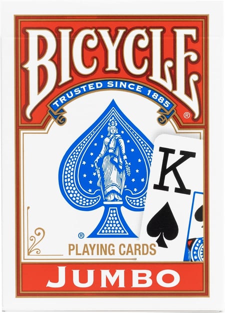Jeu de 54 cartes Bicycle - Jumbo - Lot de 2 - Jeux classiques
