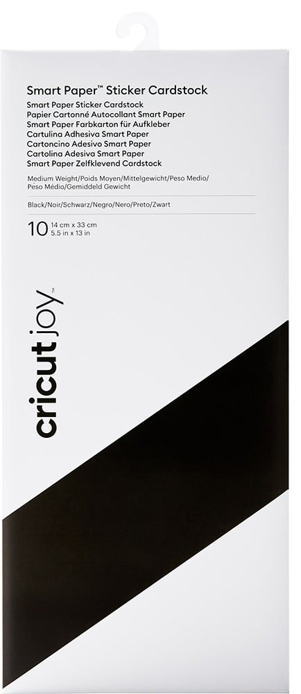 Carton Cricut Joy Smart Paper - noir - 139 x 330 mm - 10 pièces