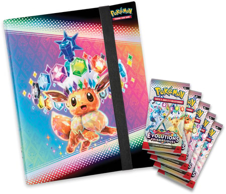 Coffret Portfolio A4 + 5 boosters Pokémon - EV08.5 Evolutions Prismatiques