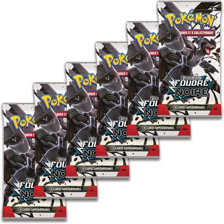 Lot de 6 boosters Pokémon : Ecarlate & Violet : Foudre noire