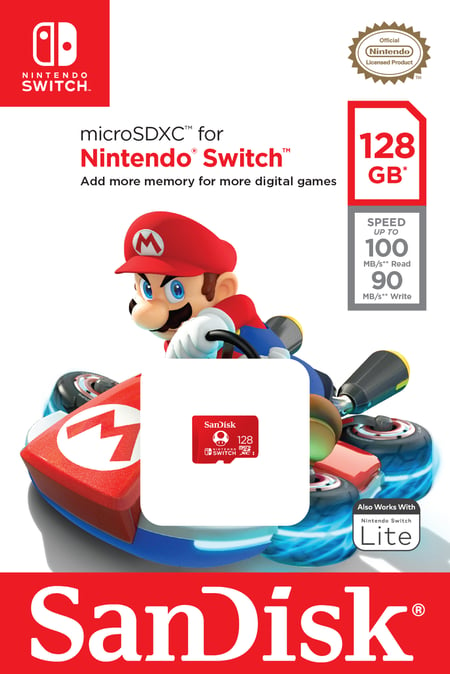 Carte micro SDXC™ pour Nintendo Switch SanDisk - 128 Go - Mario - Cartes  mémoires - Disques dur et périphériques de stockage - Matériel Informatique  High Tech
