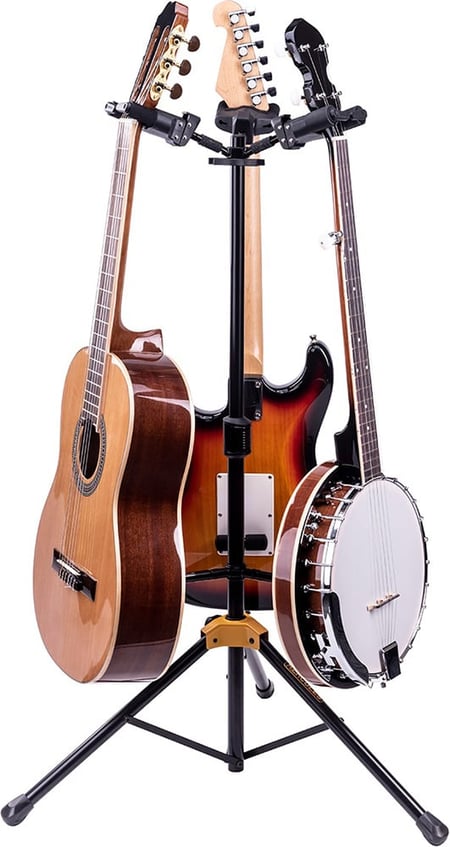 Hercules GS432B-PLUS - Support triple pour guitare - Dossier pliable - Stands et accroches pour guitare - Accessoires guitare