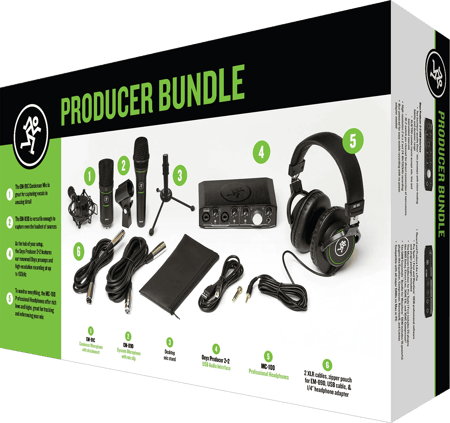 Mackie Producer Bundle - Pack Onyx-Producer - 2 Micros + Casque
