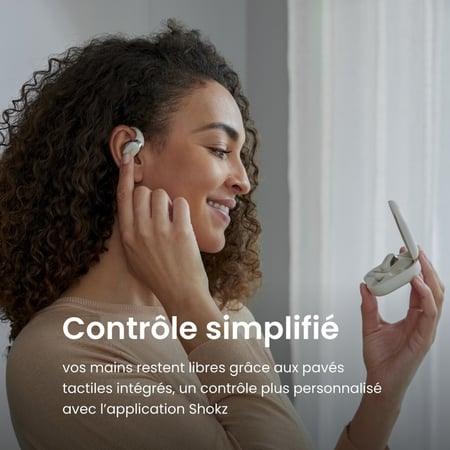 Écouteurs sans fil Shokz - OpenFit - Beige