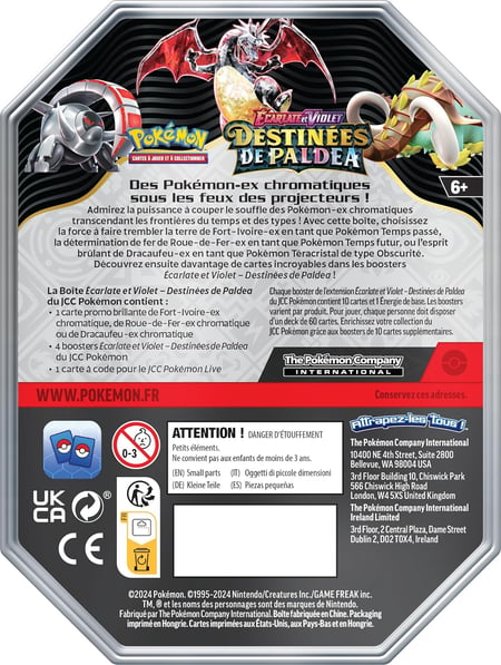 Pokébox jeu de cartes à collectionner Pokémon - EV4.5 Destinées de Paldéa - Roue-de-Fer EX