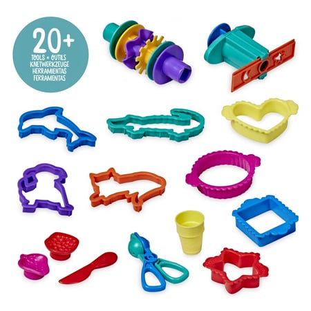 Super Boite à accessoires Play-Doh - 5 pots de pate à modeler