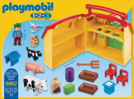 Playmobil® 1.2.3 - Ferme transportable avec animaux - 6962 - Playmobil® 1.2. 3
