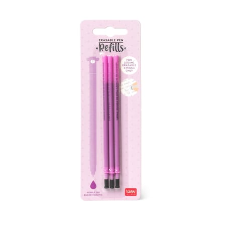 Set De 3 Recharges LEGAMI Pour Stylo à Encre Gel Effaçable - Vert