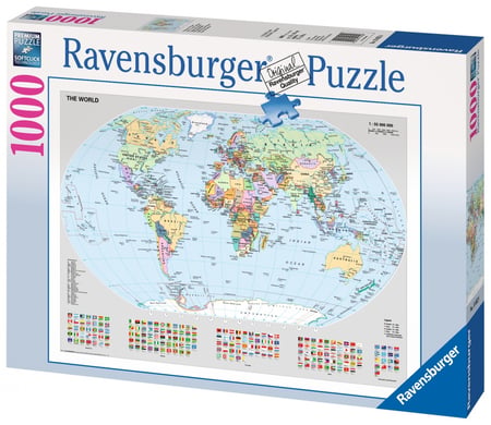 Puzzle la Carte du Monde - 1000 pièces | Cultura