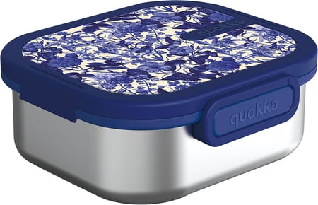 Quokka - Lunchbox acier inox - fleurs bleues