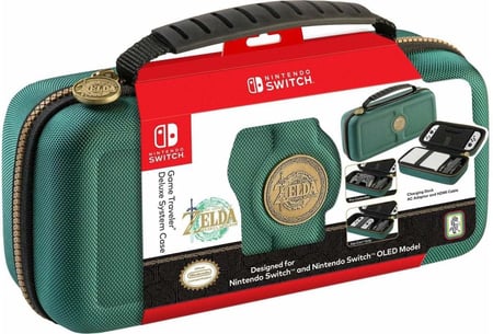 Pochette de transport rigide pour Nintendo Switch Nacon - Zelda - NNS4000G  - Vert - Housse de protection Switch