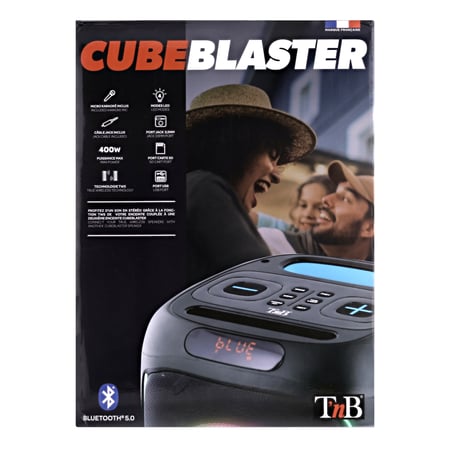 Enceinte Bluetooth Tn'B - Cube Blaster - Noir - Enceinte