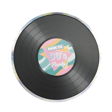 Lot de 8 assiettes rondes - Back to 90's Party - Tim & Puce Factory 