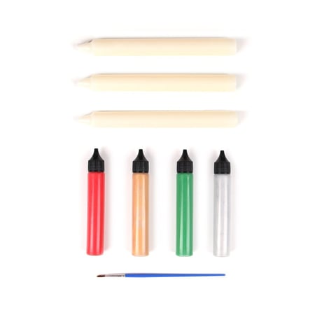 Kit De 24 Stylos à Bougie - Peinture Pour Bougies DIY, 11 X 1,3 Cm, 24 Couleurs, Décoration Personnalisable