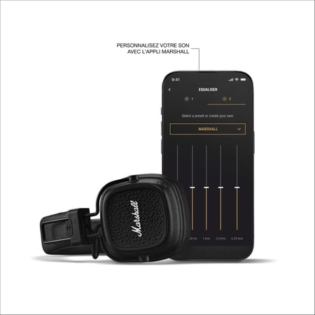Casque sans fil Marshall - Major V - Noir - Casque Bluetooth