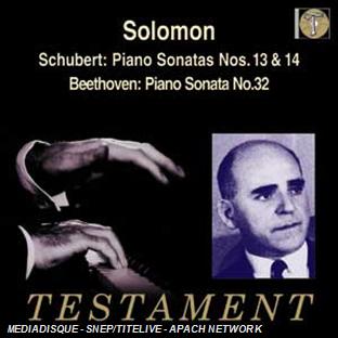 SOLOMON / SCHUBERT : SONATES POUR PIANO N 13 D664 & N 14 D784 - BEETHOVEN : SONA