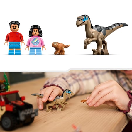 LEGO® 76972 - Le vélociraptor et l’évasion en 4x4 - Jurassic World