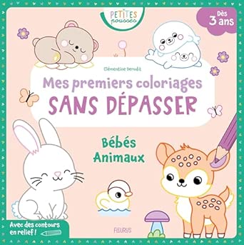 Mes premiers coloriages sans dépasser - Bébés animaux