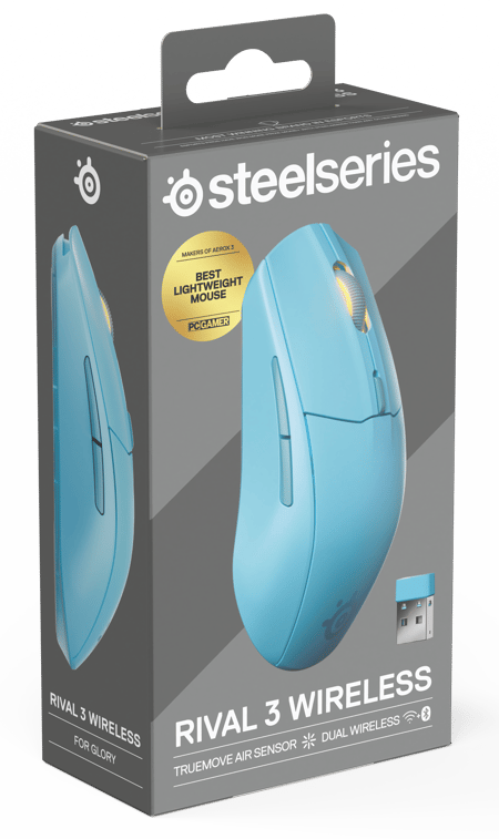 Souris gaming sans fil Steelseries - Rival 3 Gen 2 - Aqua