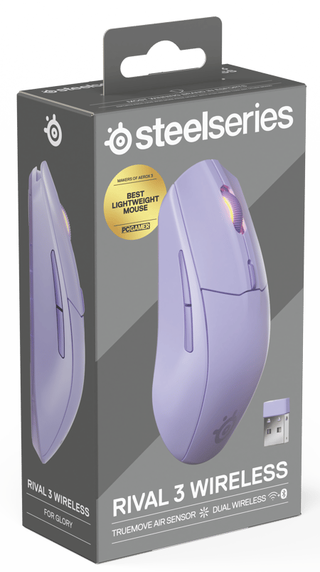 Souris gaming sans fil Steelseries - Rival 3 Gen 2 - Lavande